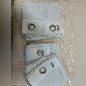 4 Sheer, shimmering curtain panels, each 36”wide x 82” (just under 7’)